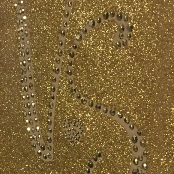 VICTORIA'S SECRET Tan and Gold Canvas Tote Bag - Picture 2 of 5